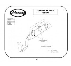 Scarico completo Marving per Yamaha Xt 600 E