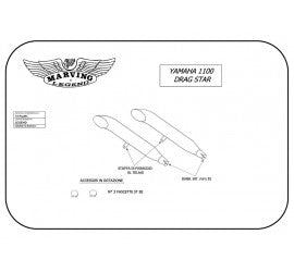 Scarico completo Marving per Yamaha Xvs 1100 Dragstar