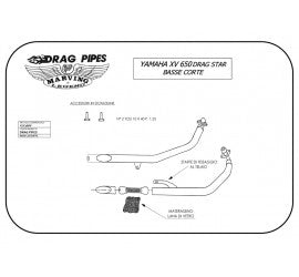 Scarico completo Marving per Yamaha Xvs 650 Drag Star